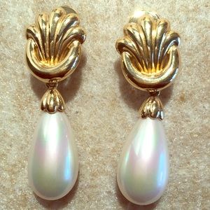 Faux Pearl Drop Earrings